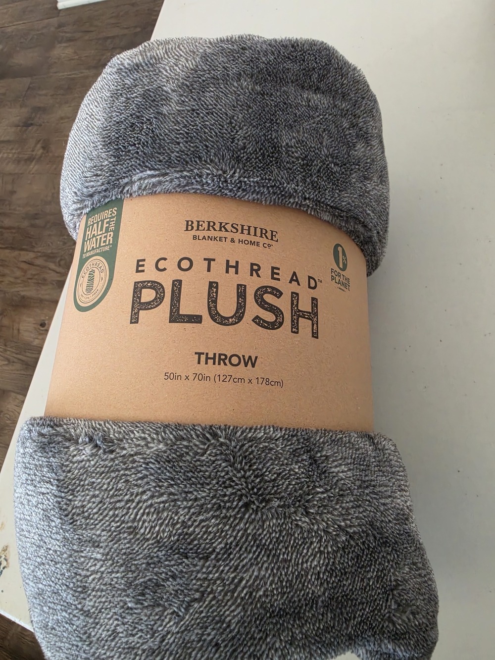 Berkshire Ecothread Plush Throw - Gray